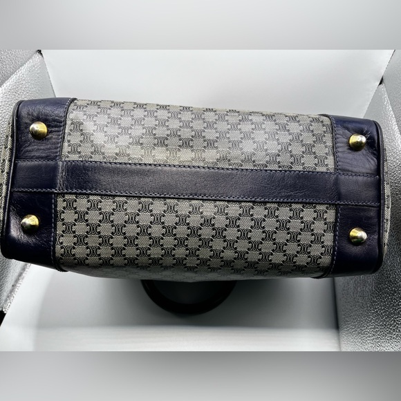 CELINE Macadam Boston Tote Bag M03 Navy Tan Cream PVC Leather - COA INCLUDED! - Picture 16 of 17